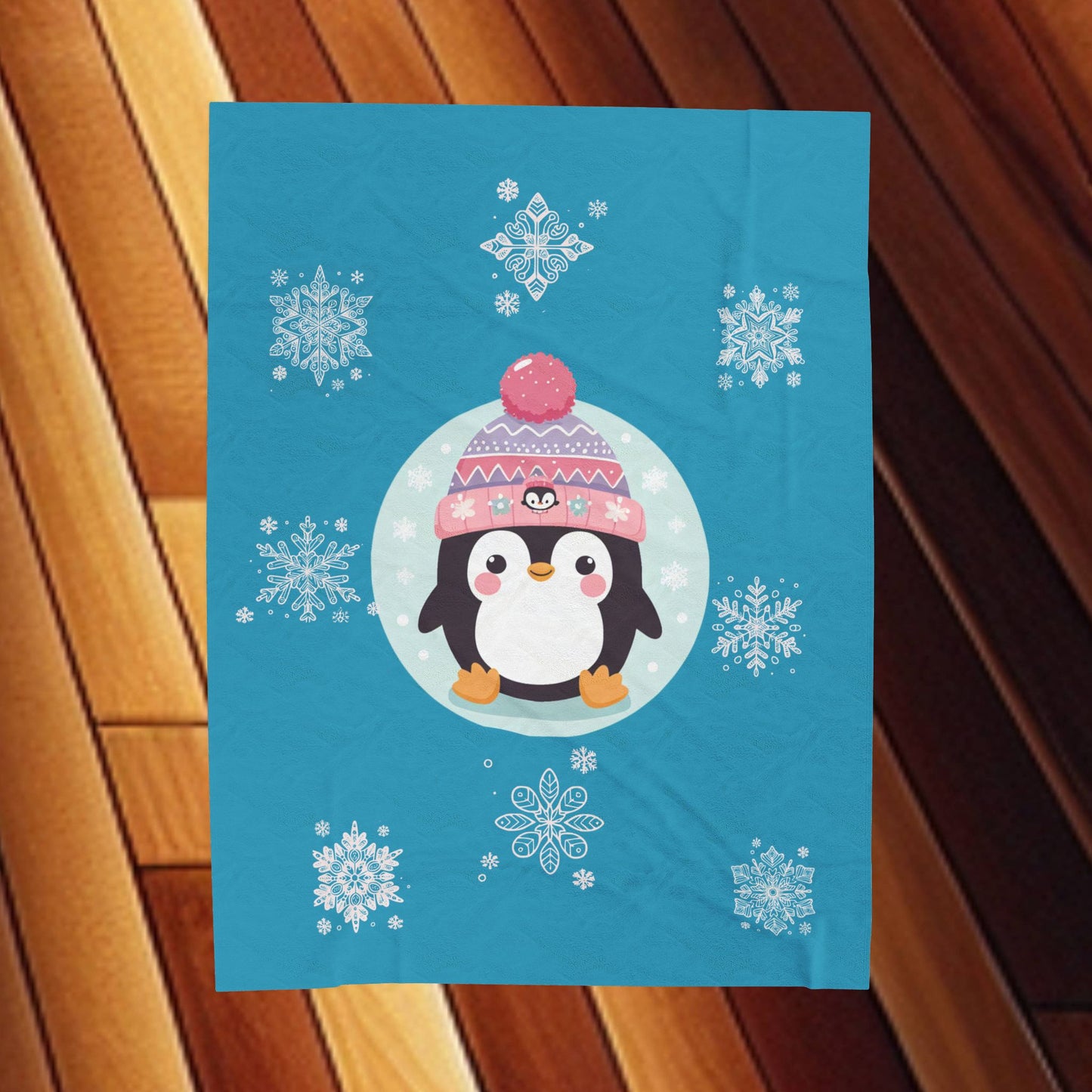 Penguin Friend - Velveteen Plush Blanket