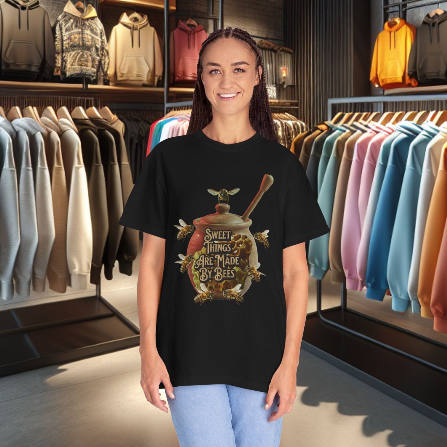 Bee Honey T-Shirt — "Sweet Things Are Made By Bees" Graphic Tee