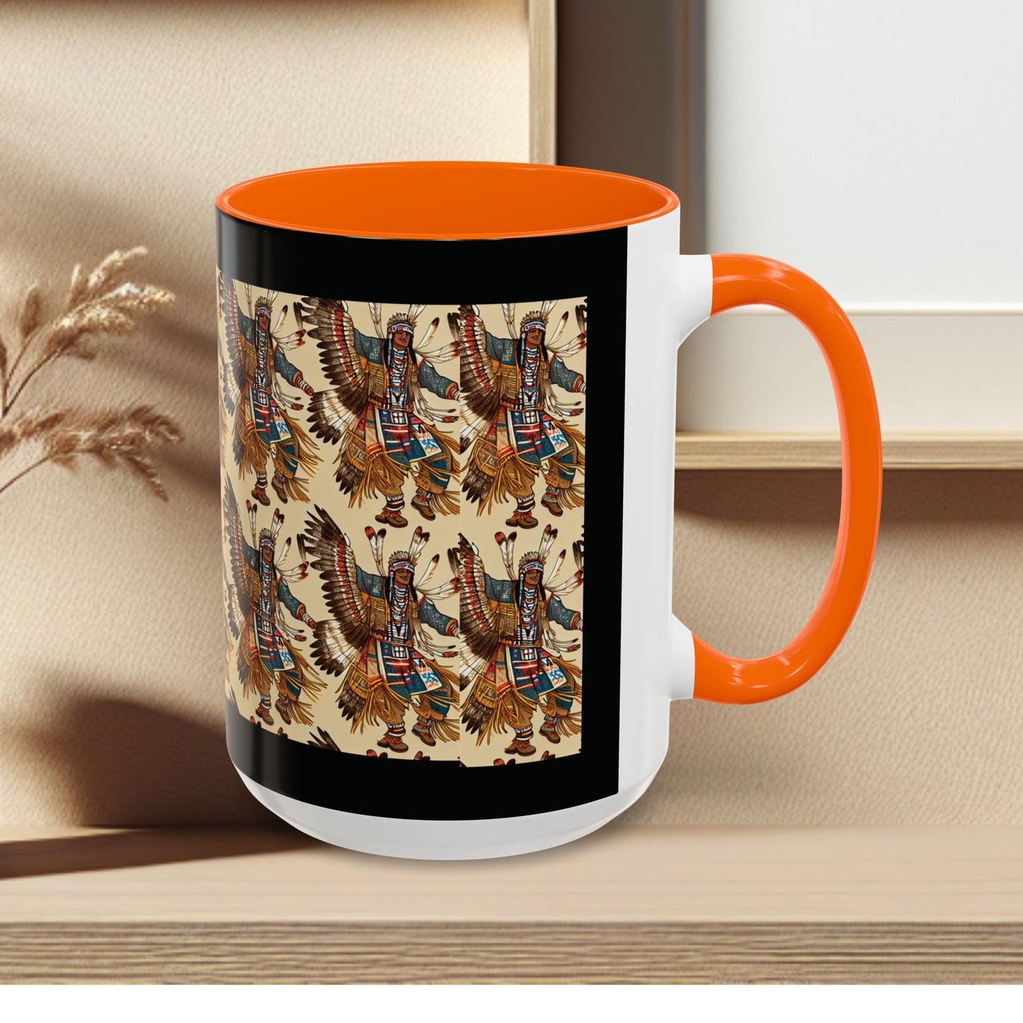 Mug- American Native Dancers Accent Coffee Mug (11, 15oz)
