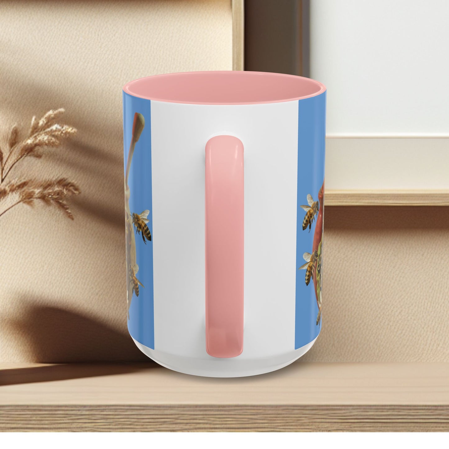 Oh Honey Honey Ceramic Coffee Mug — "Sweet Things Are Made By Bees" Honey Bee Accent Mug