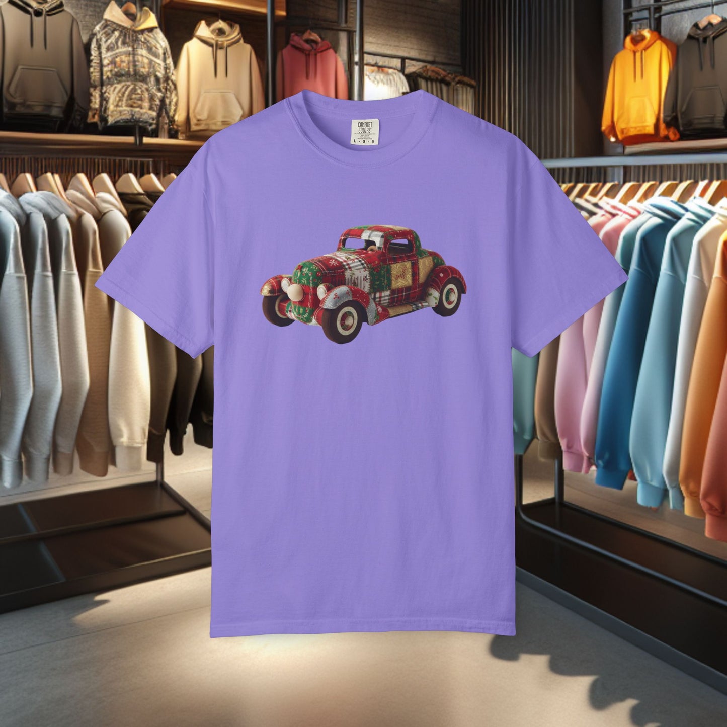 Patchwork Hot Rod T-Shirt — "pho" Patchwork Garment-Dyed