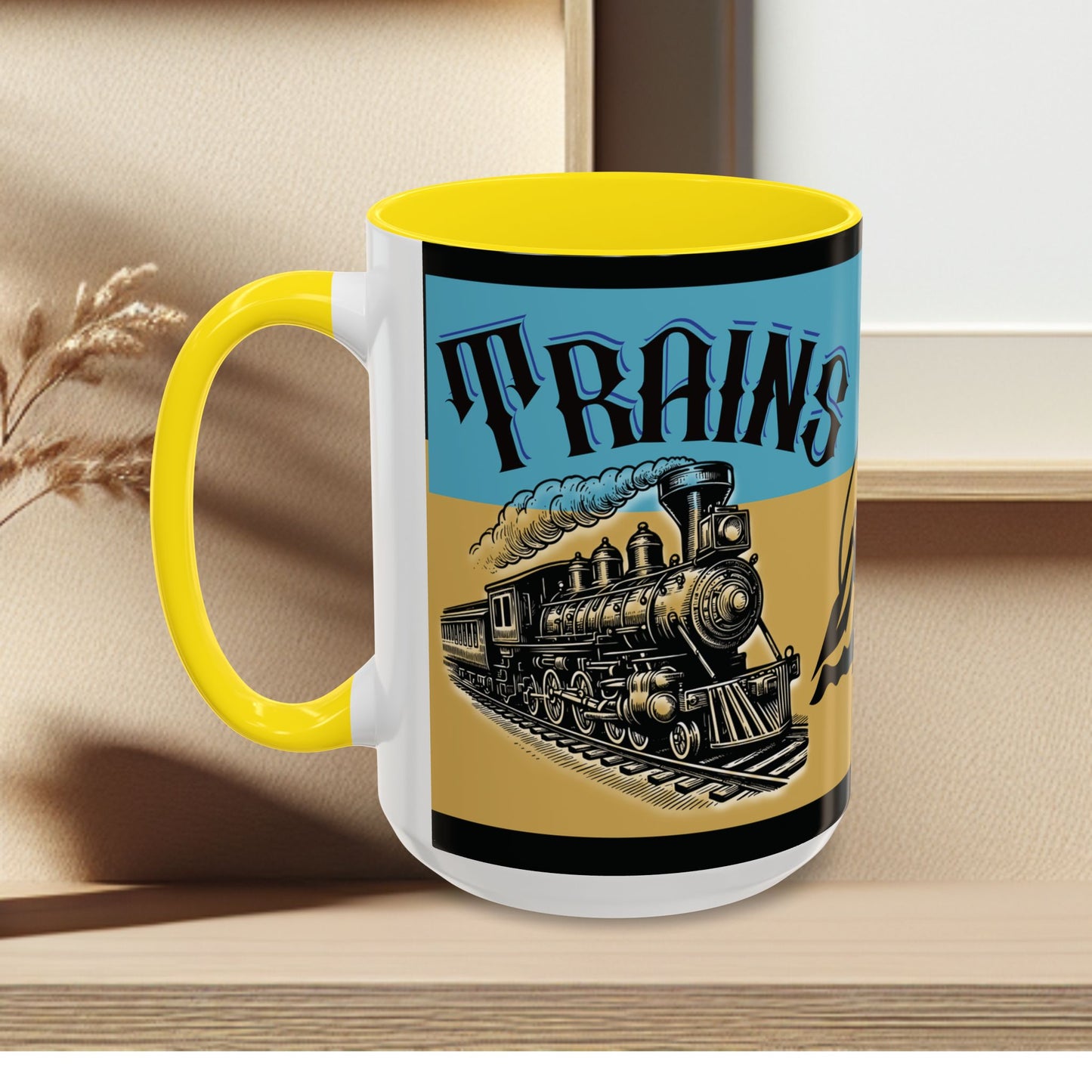 Mug-Trains Accent Coffee Mug