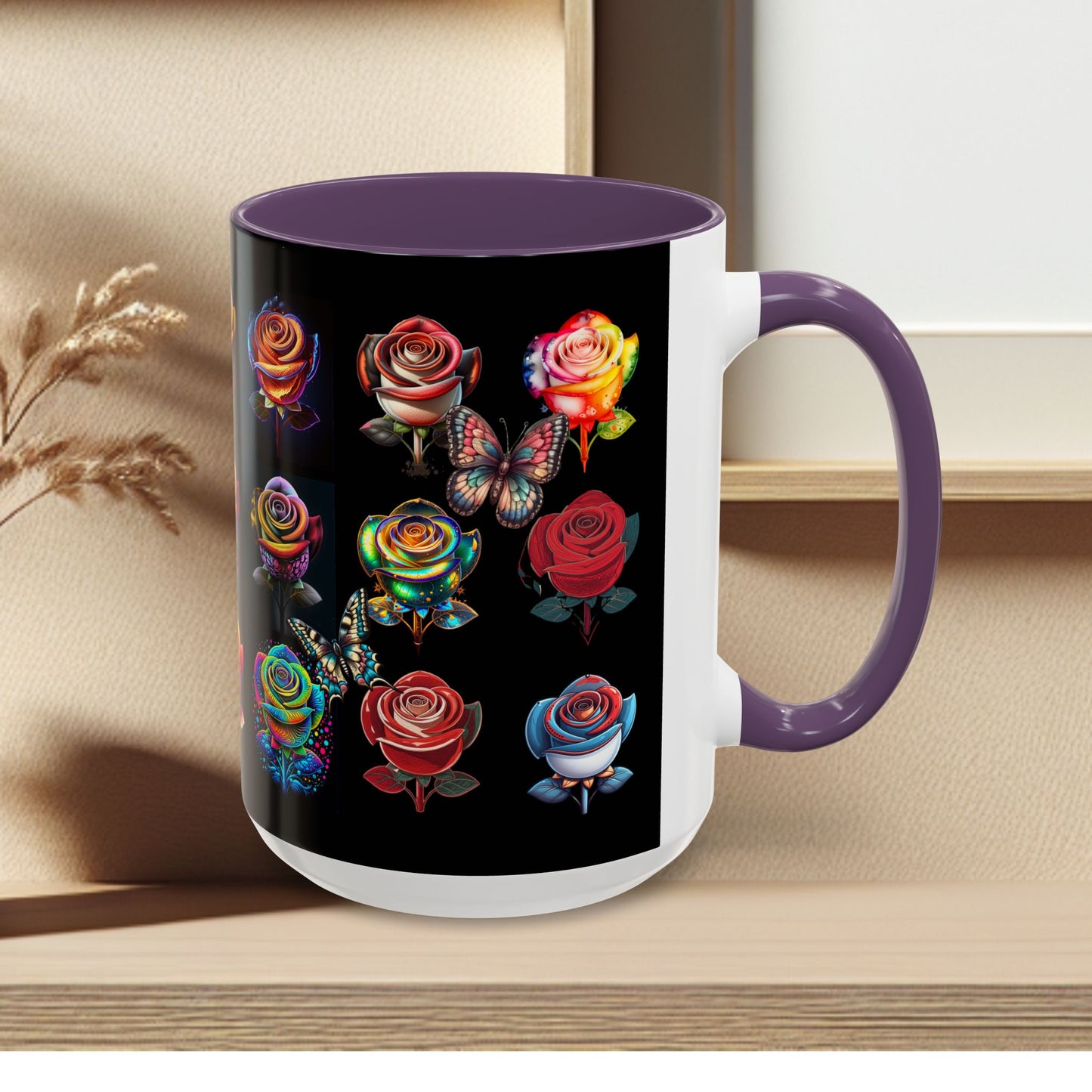 Floral Accent Mug - Perfect Gift for Garden Lovers