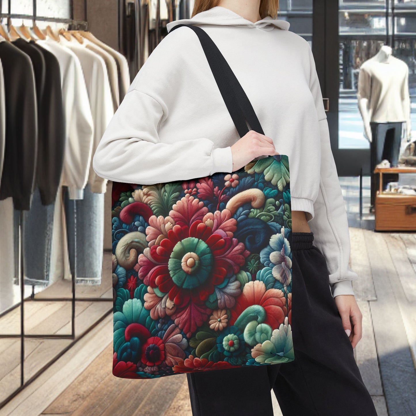 Beautiful Flower Tote Bag — Floral All-Over Print Tote