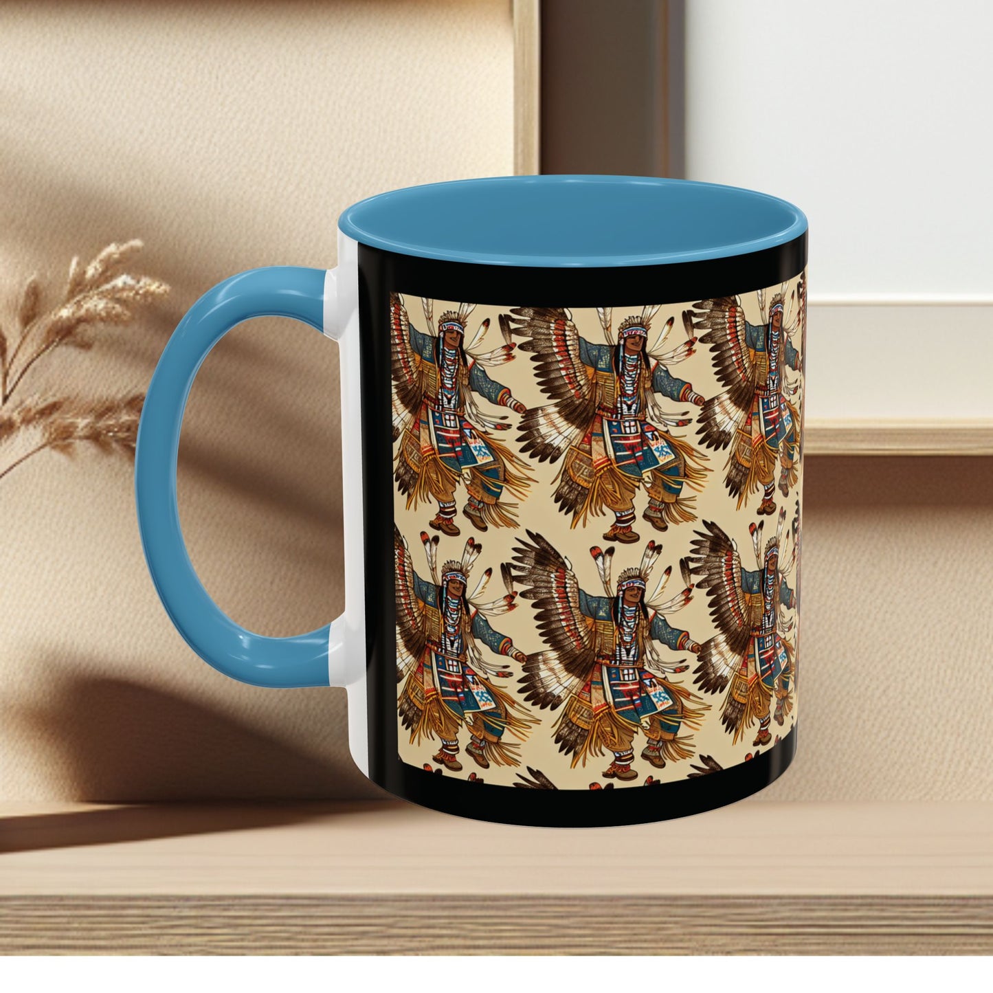 Mug- American Native Dancers Accent Coffee Mug (11, 15oz)