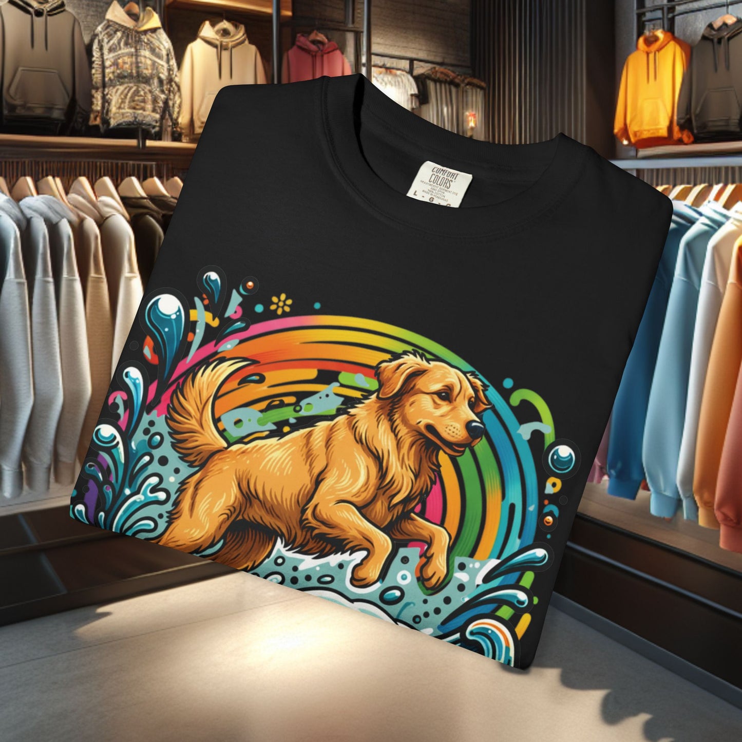 Golden Retriever in the water T-Shirt — Golden Retriever Graphic Tee