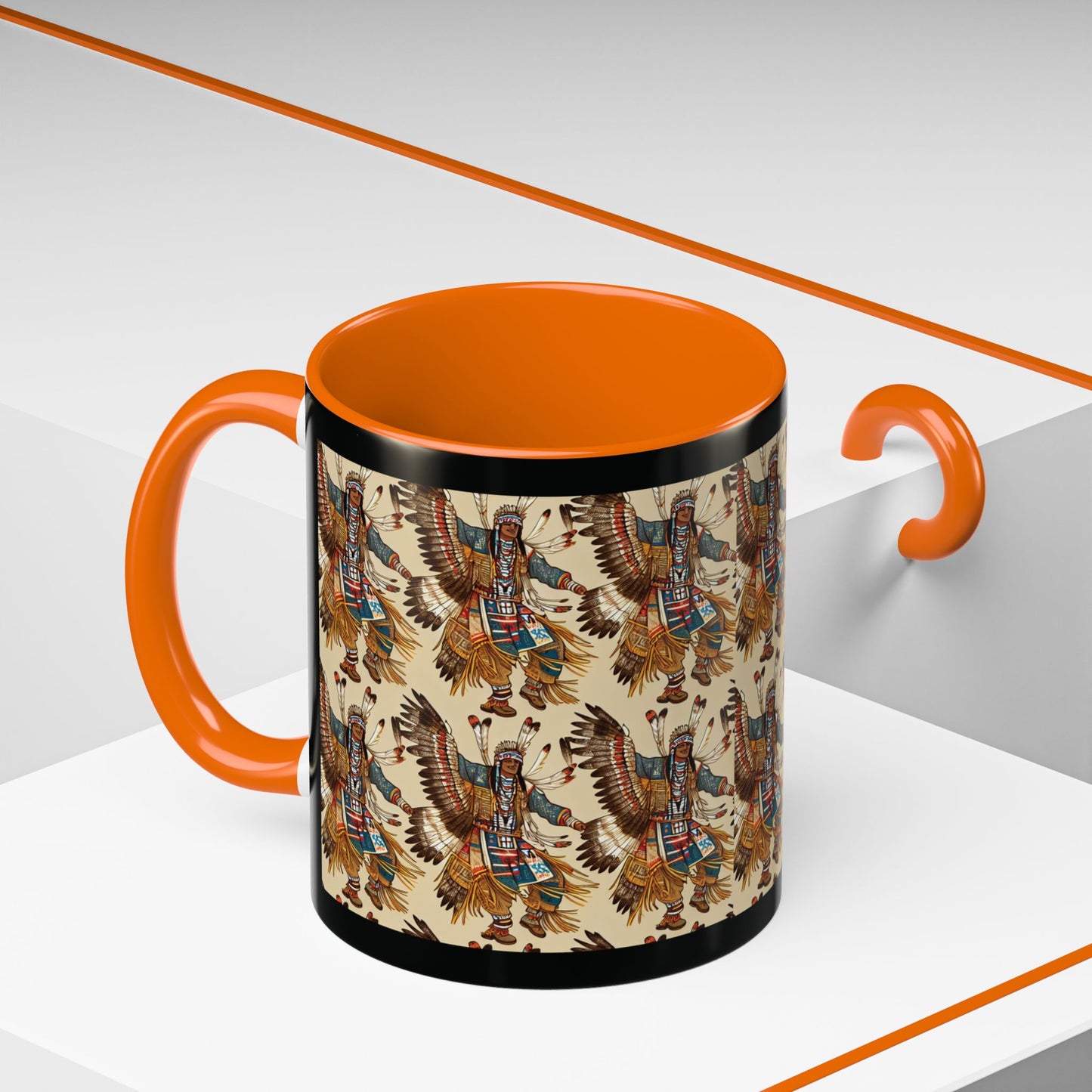 Mug- American Native Dancers Accent Coffee Mug (11, 15oz)