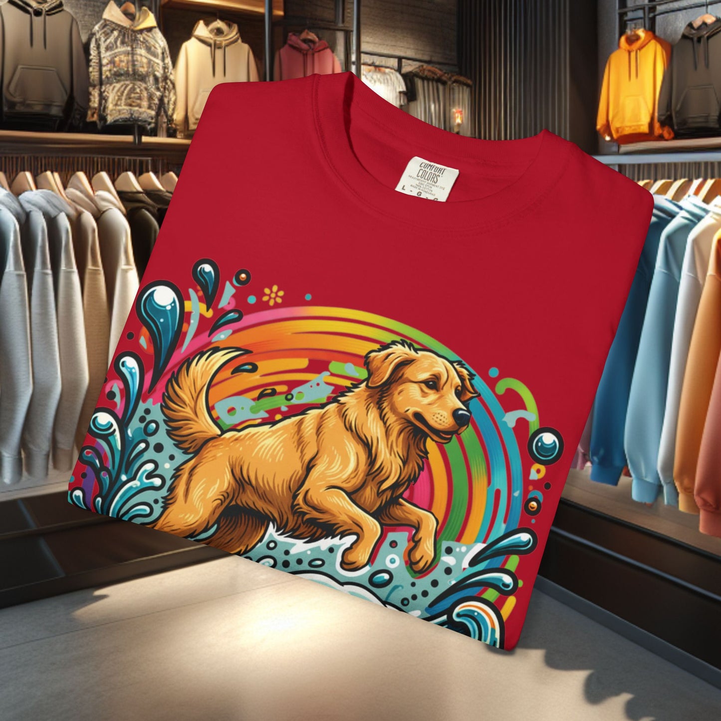Golden Retriever in the water T-Shirt — Golden Retriever Graphic Tee