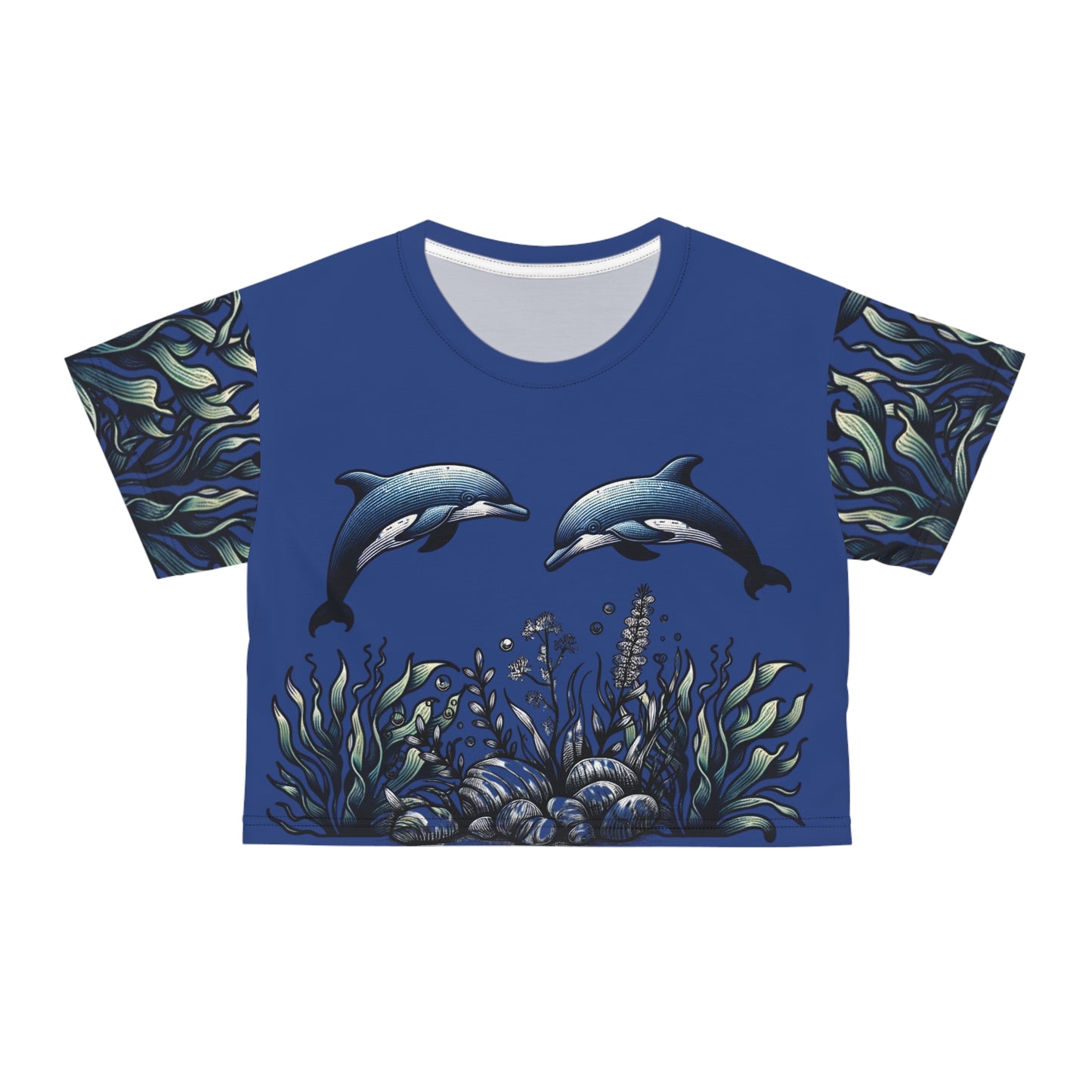 Dolphins at play - Women's Crop Tee