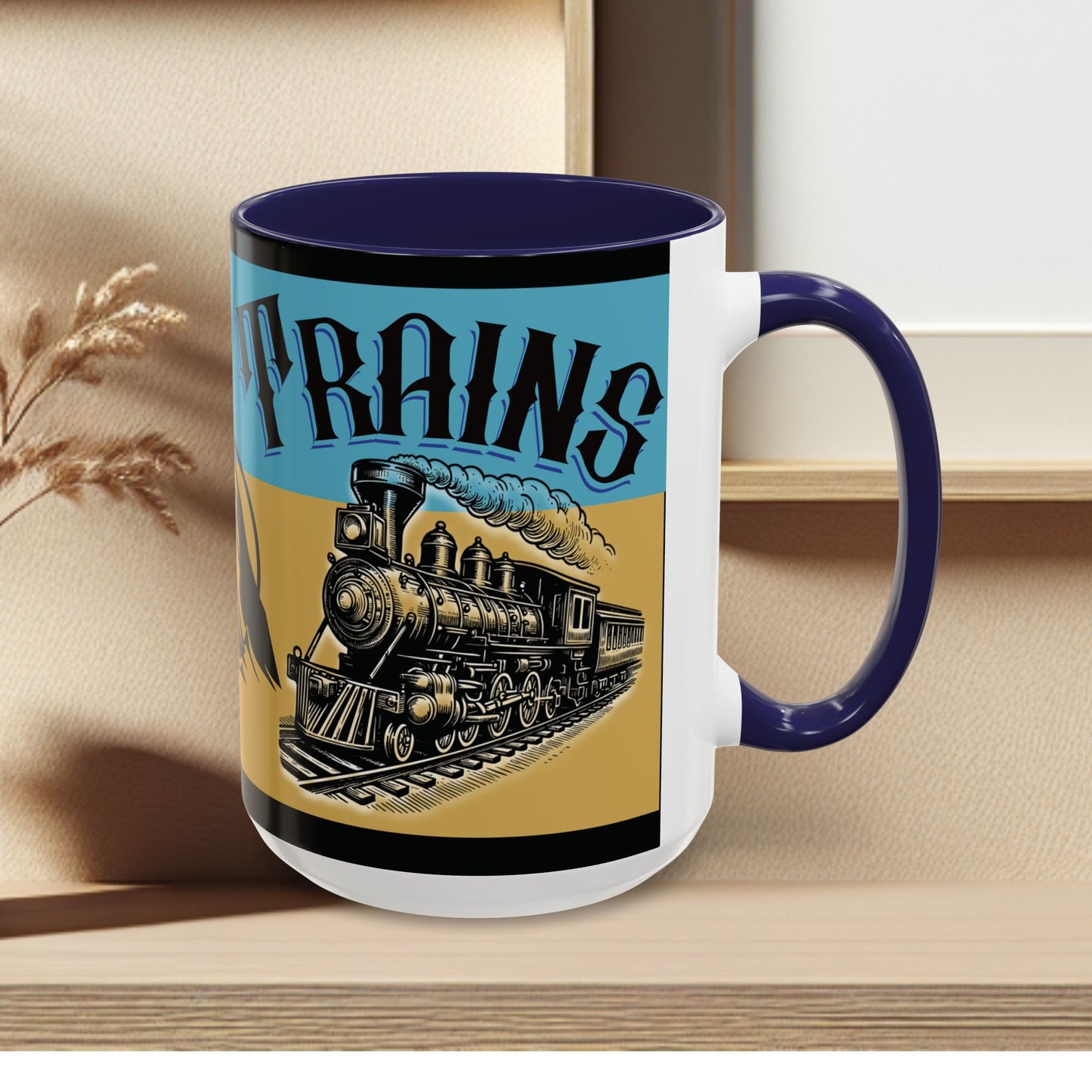 Mug-Trains Accent Coffee Mug