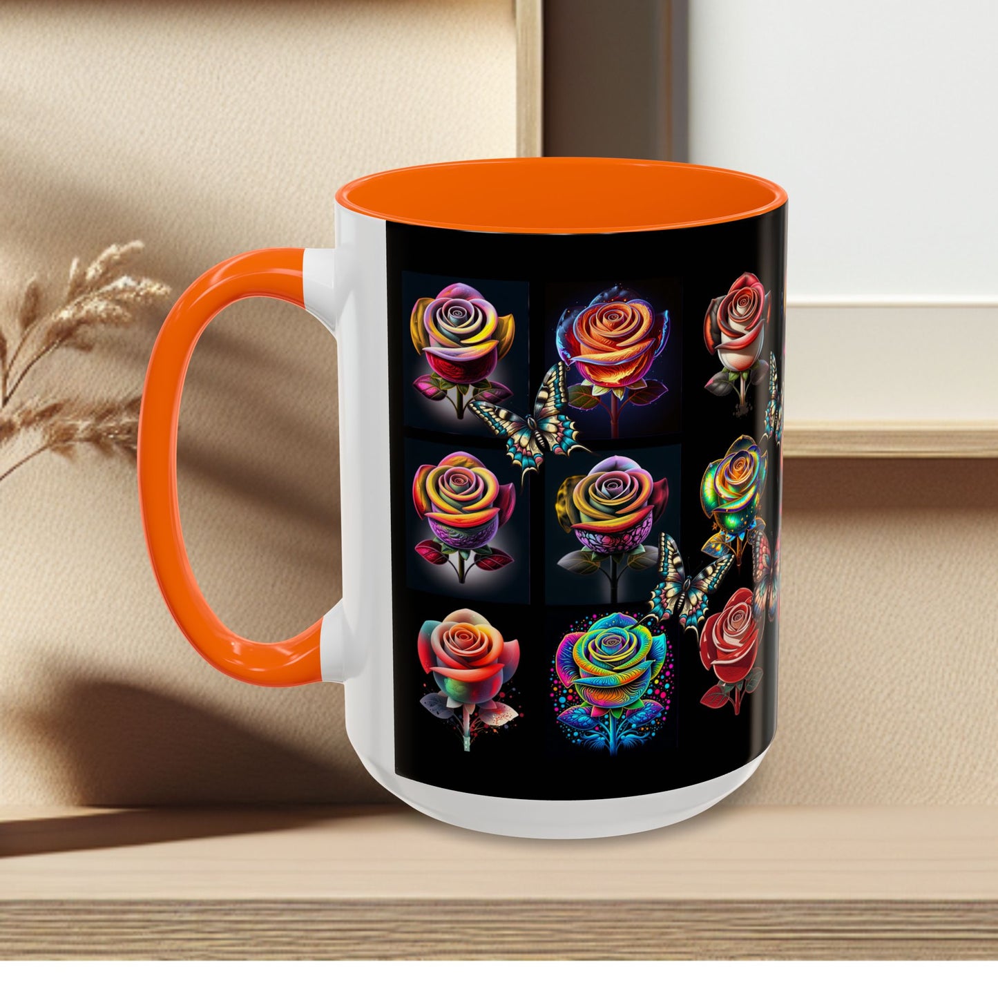 Floral Accent Mug - Perfect Gift for Garden Lovers