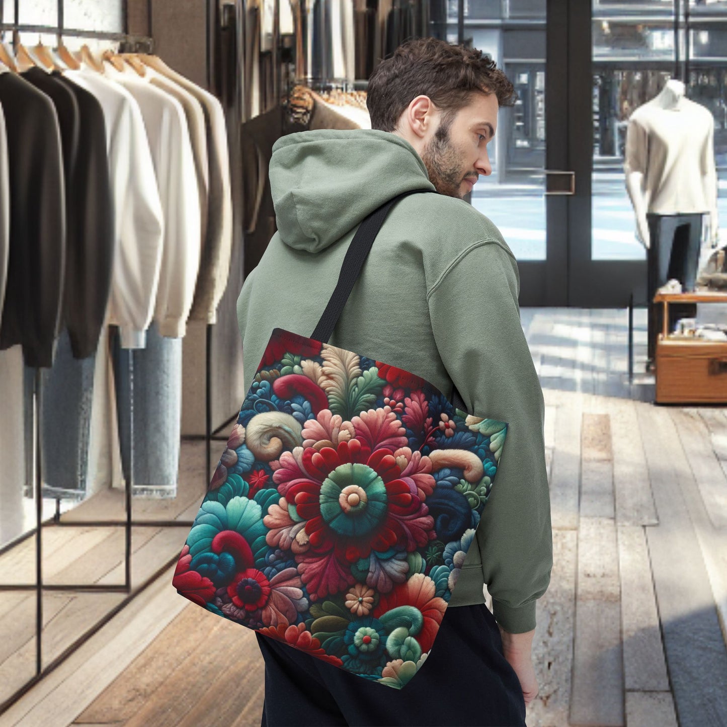 Beautiful Flower Tote Bag — Floral All-Over Print Tote