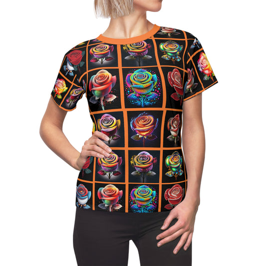 Roses - Orange Graphic Tee for Women