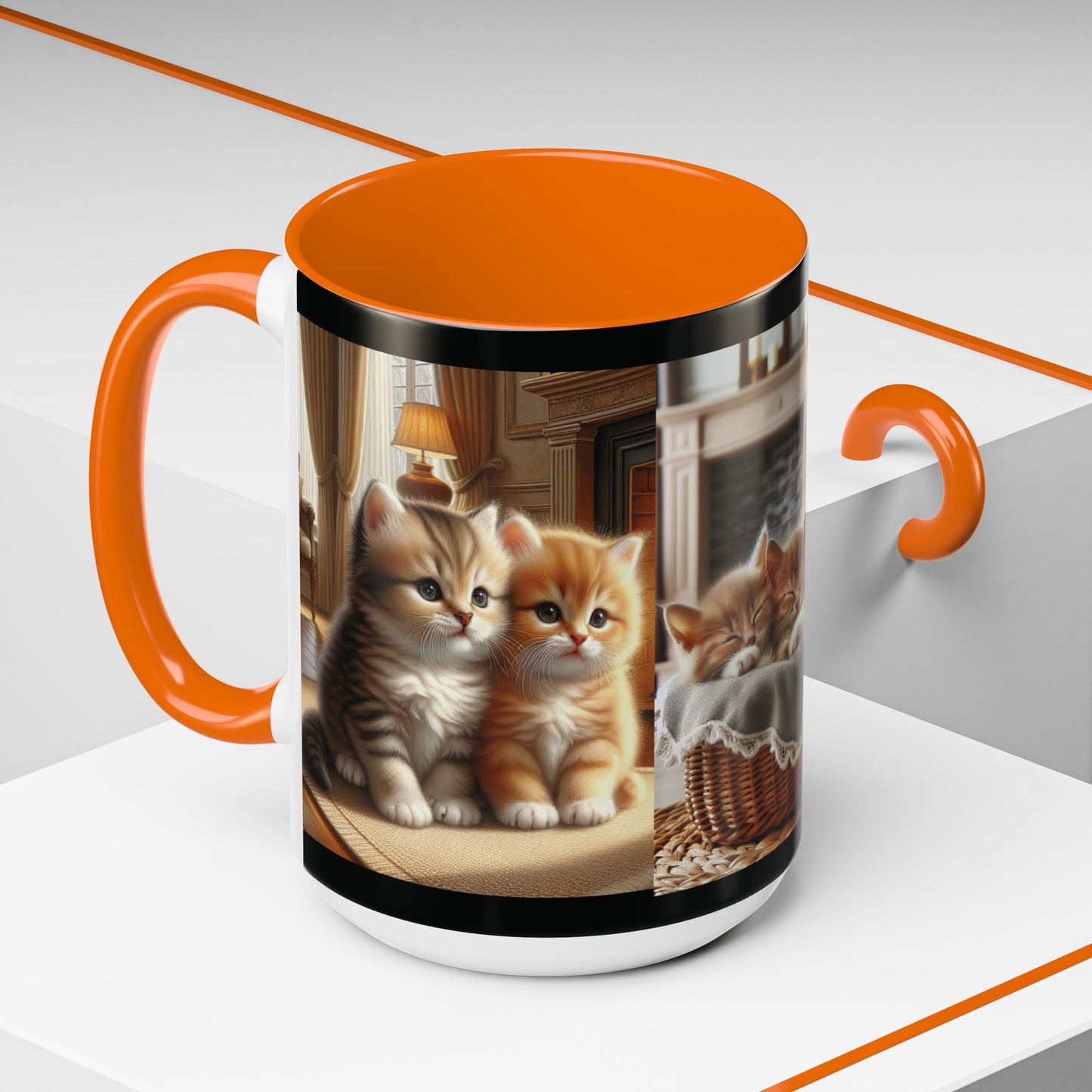 Mug- Kittens - Accent Coffee Mug (11oz, 15oz) (AOP)