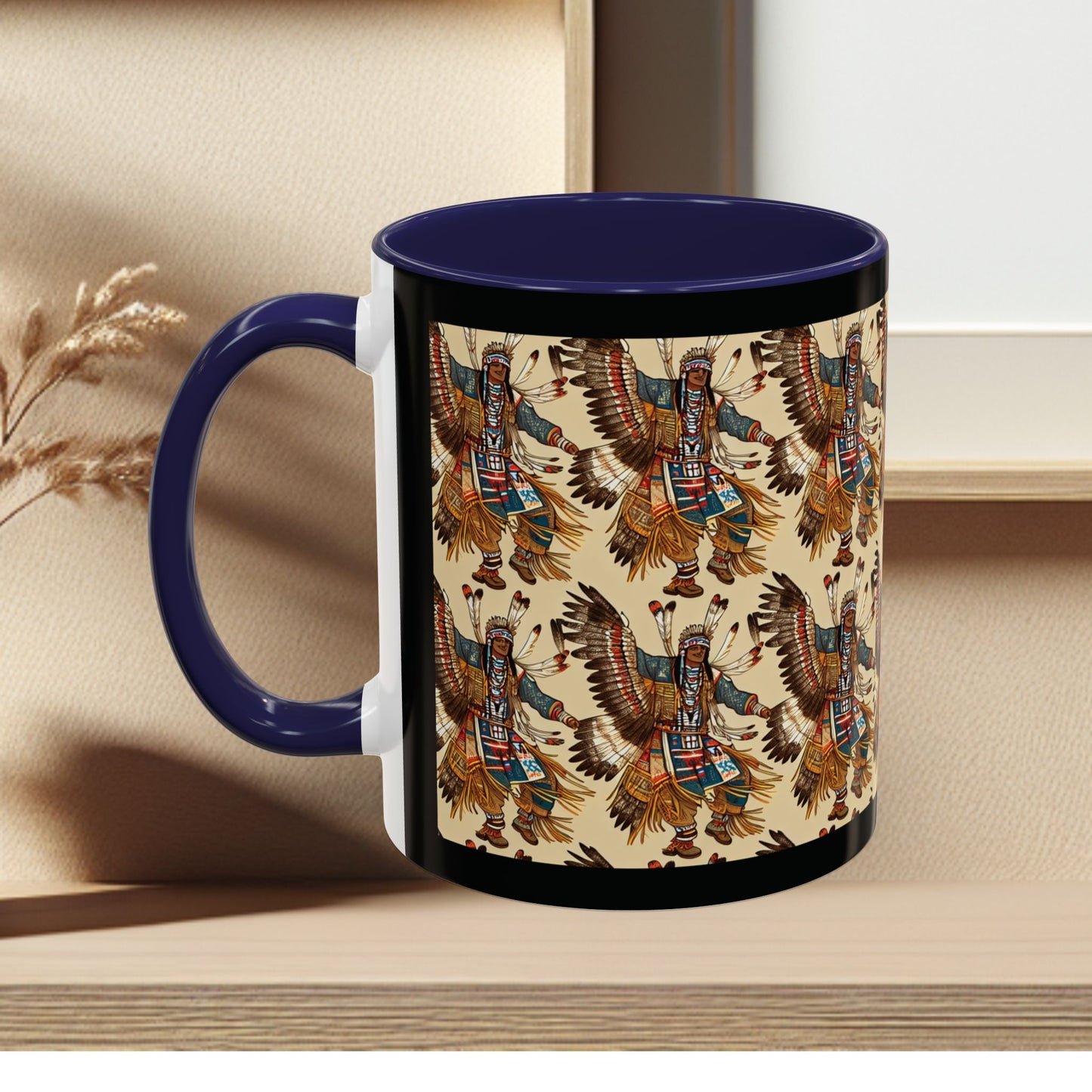 Mug- American Native Dancers Accent Coffee Mug (11, 15oz)