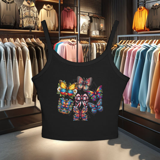 Colorful Butterfly Women's Tank Top - Summer Fashion, Boho Style