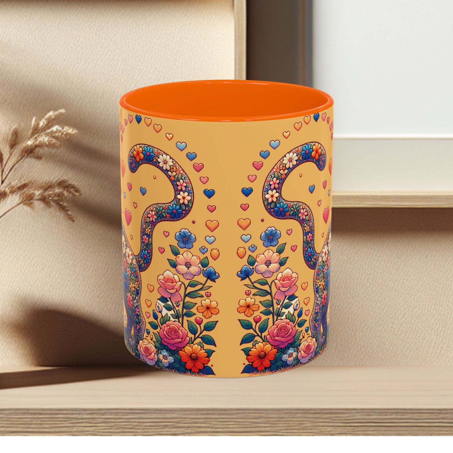 Mug- Loving Cat - Accent Coffee Mug (11oz, 15oz) (AOP)
