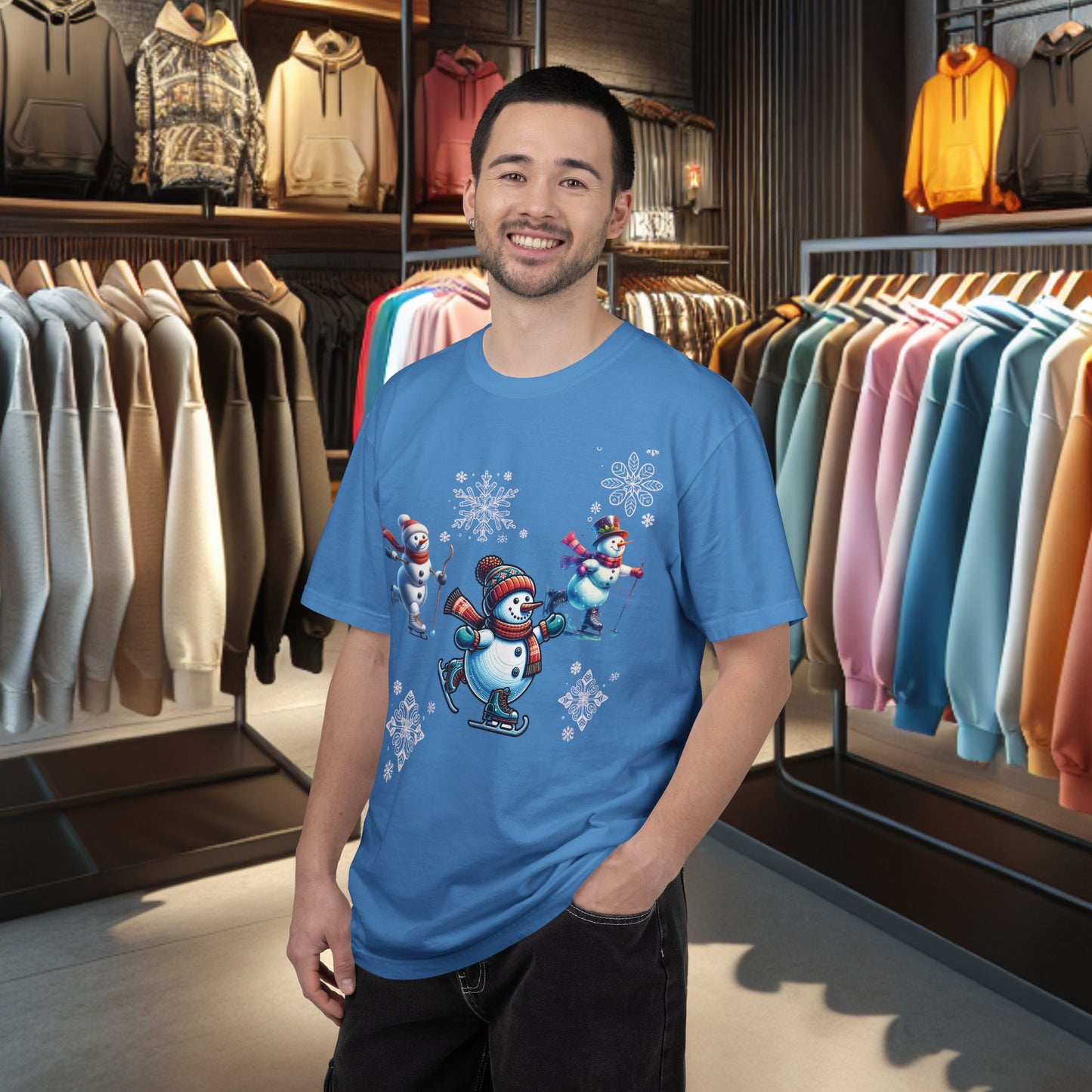 Scatting Snowmen, T-Shirt - Snowman Lover's Gift