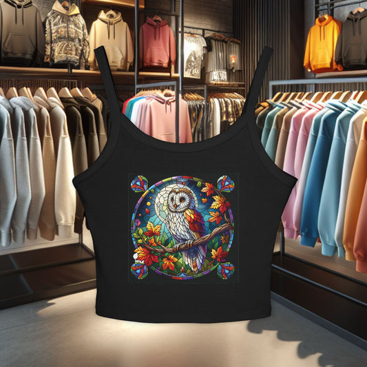 Women's Tank Top - Stain Glass Owl Design