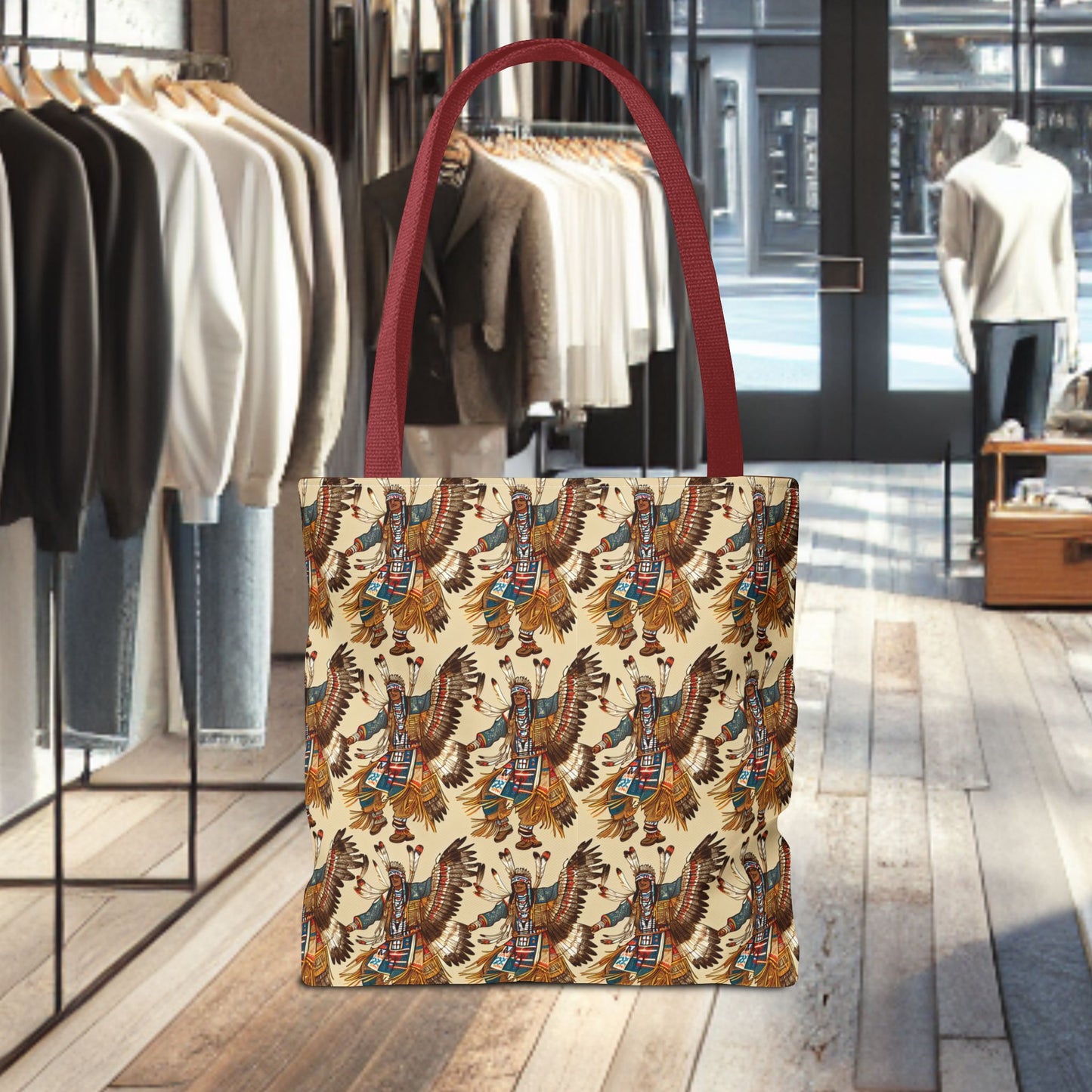 Tote Bag-Native Pow-Wow Dancers -Tote Bag (AOP)