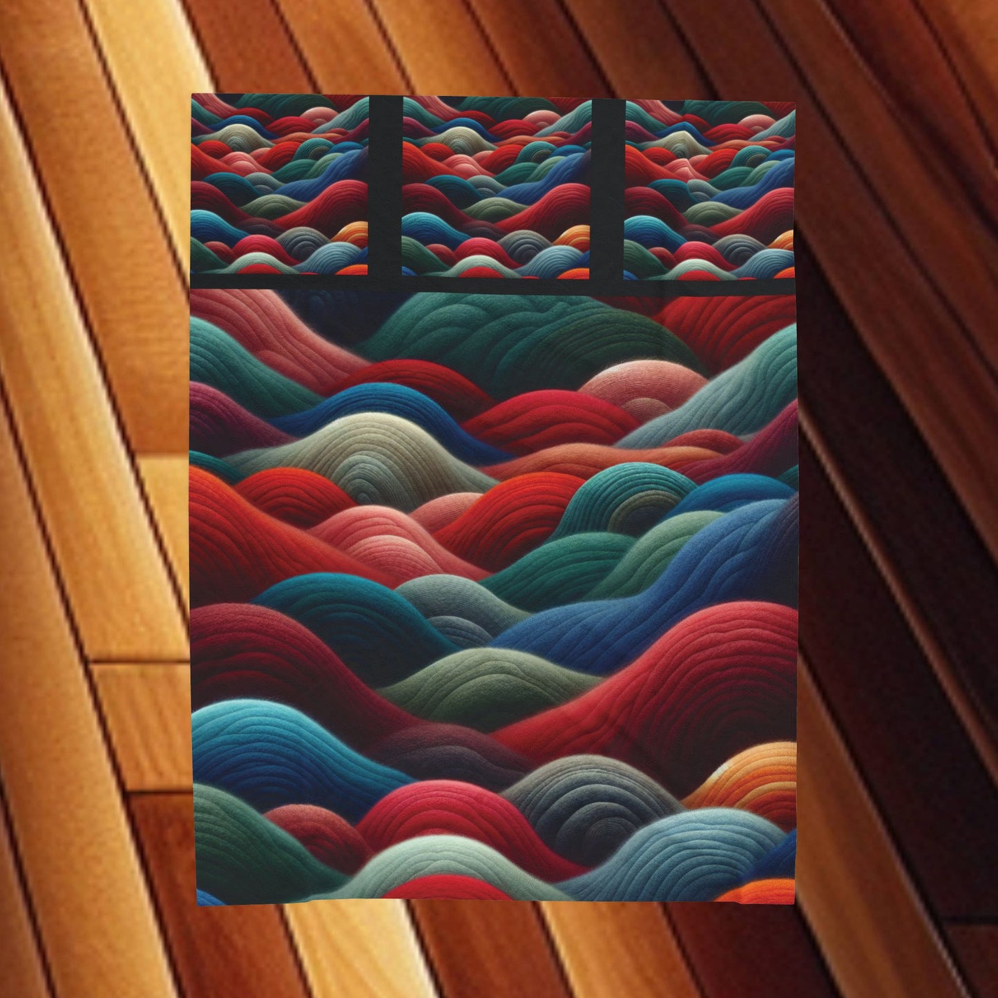 Beautiful Color Yarn Velveteen Plush Blanket — Cozy Color Yarn Throw