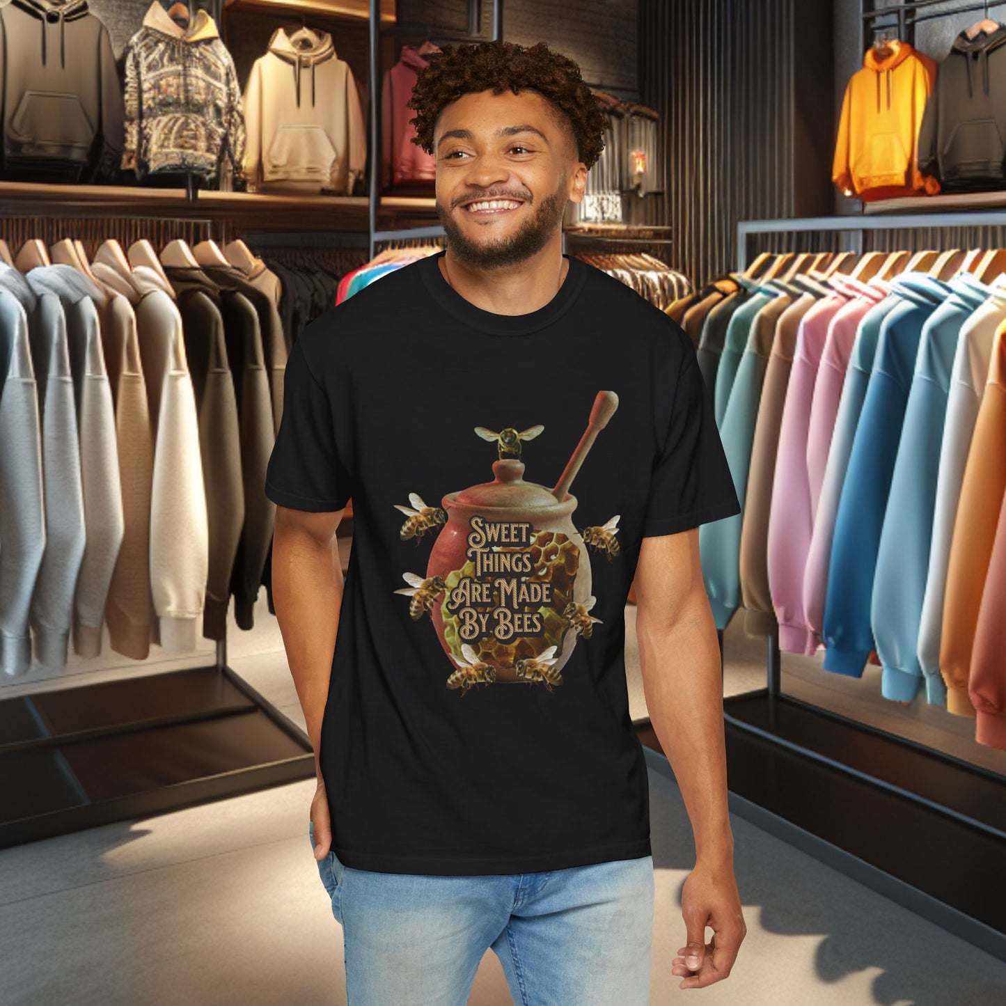 Bee Honey T-Shirt — "Sweet Things Are Made By Bees" Graphic Tee